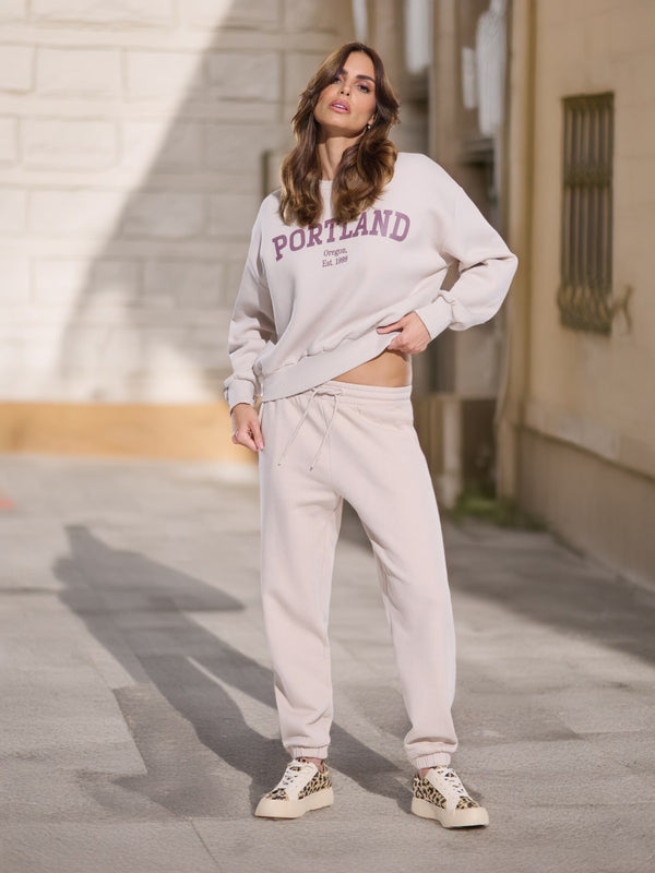 SINSAY WOMENS BASIC JOGGERS - BEIGE